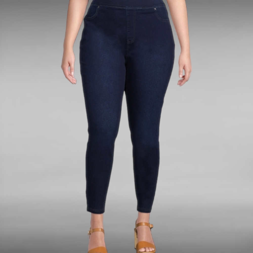 Terra & Sky womens jean leggings size 2X